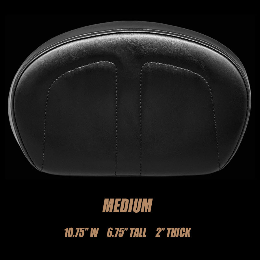Sissy Bar Pad / Maverick Stitch / Shiny Black Vinyl Le Pera Enterprises