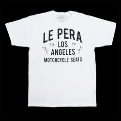 Men's Le Pera White Text T-Shirt